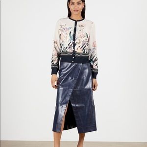 TED BAKER Miyyaa Decadence Print Cardigan In Cream